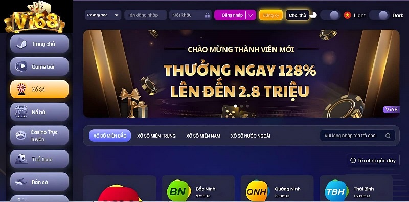 Vi68 đã phát triển nhiều chương trình ưu đãi có giá trị cao