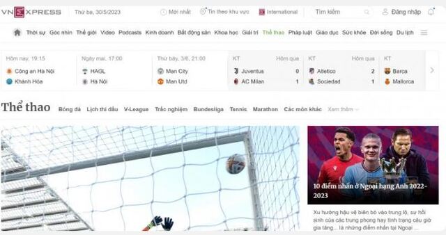 VnExpress là một trong những trang báo điện tử tiếng Việt được nhiều người xem hiện nay