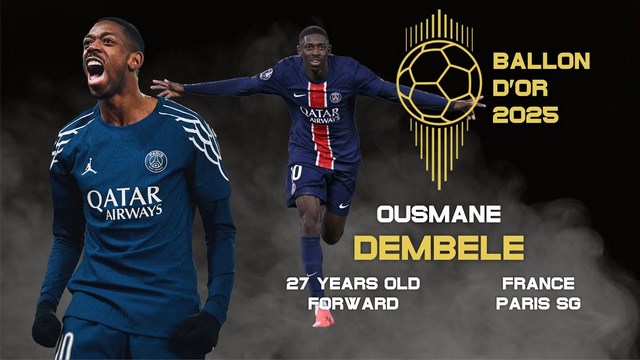 Dembele - cái tên sáng giá cho đề cử quả bóng vàng 2025 Dembele - cái tên sáng giá cho đề cử quả bóng vàng 2025